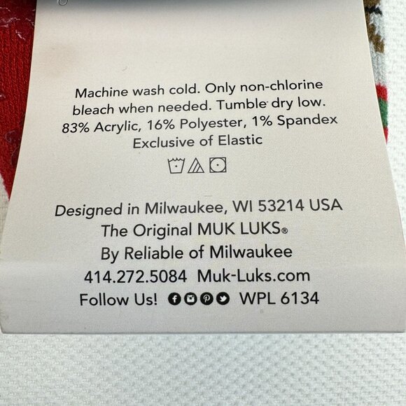 Muk Luks Mens Thermal Crew Socks Beer Run Brushed Lining Non-Slip Holiday 9-12 - Picture 6 of 6